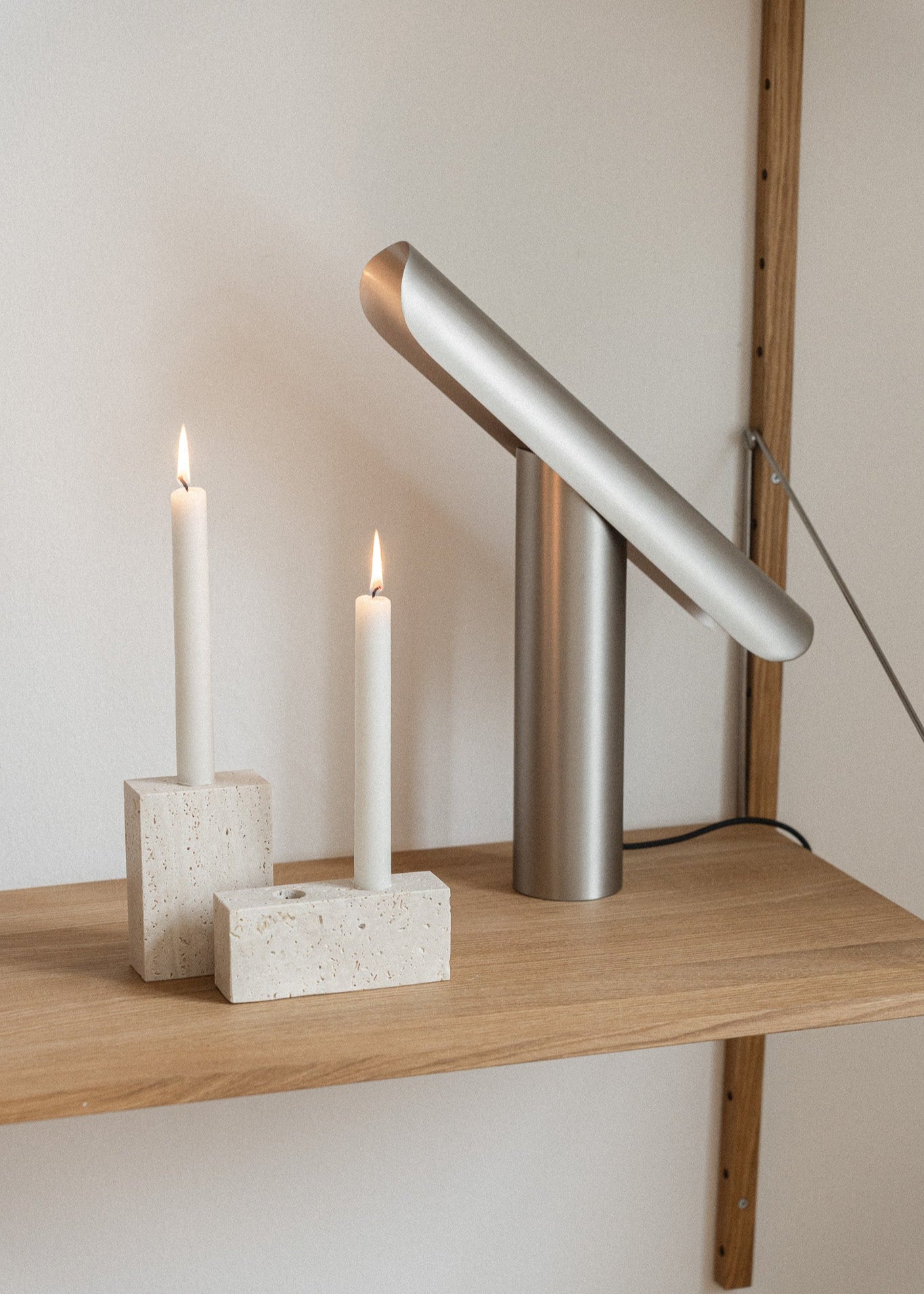 Epode | Travertine | Candle holder one candle