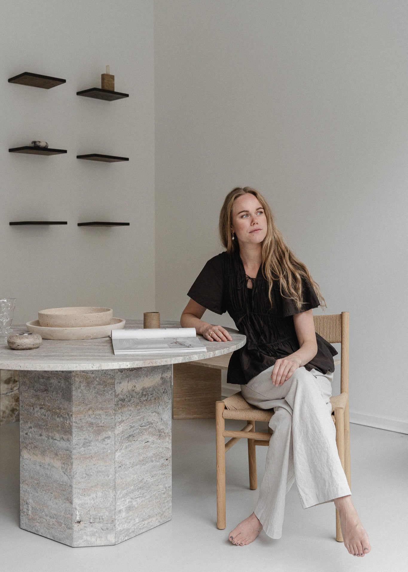 Lago | Travertin Silver | Spisebord