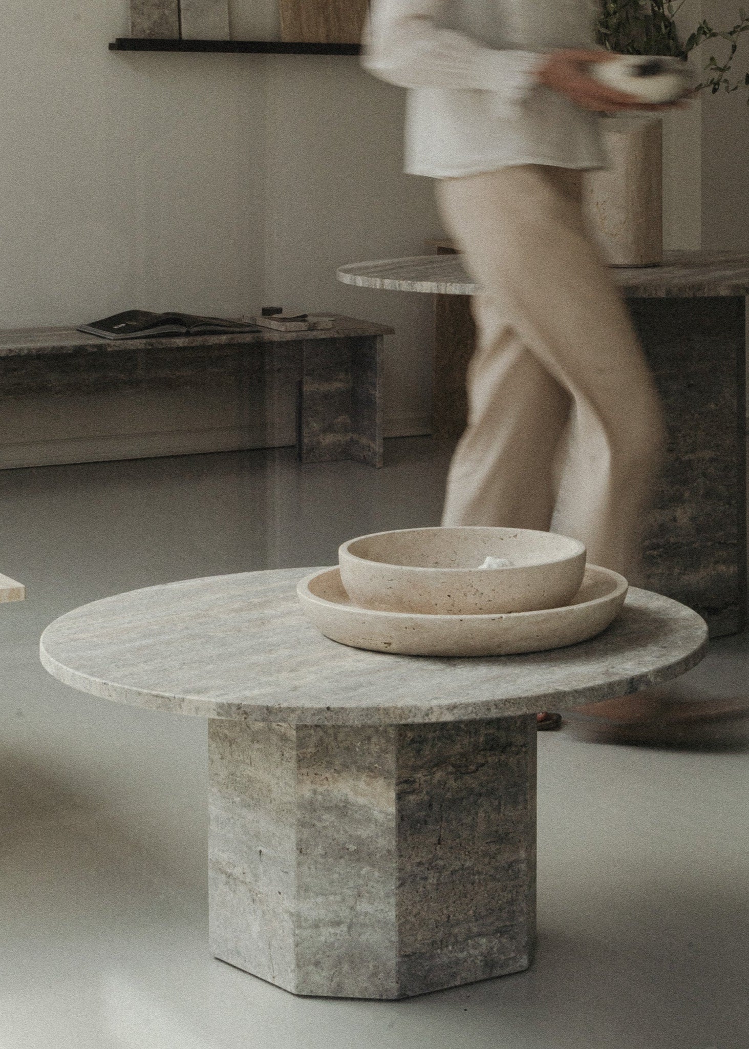 Lago | Travertine Silver | Coffee table