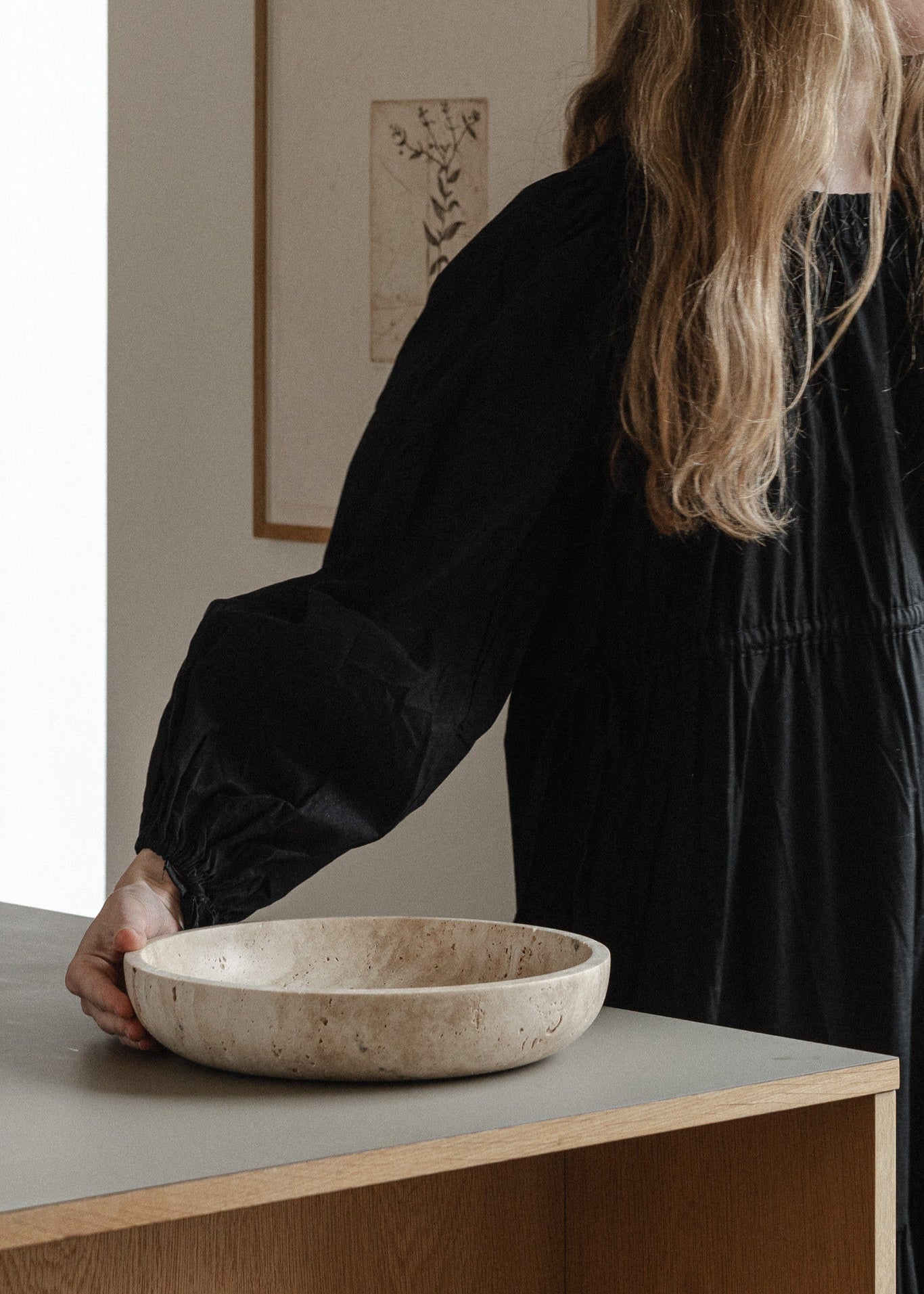 Hyben | Travertin | Skål | Small