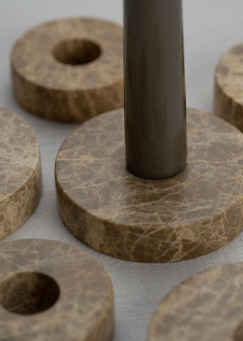 Glød - Marmor Lysestage - Wabi Sabi Nordic