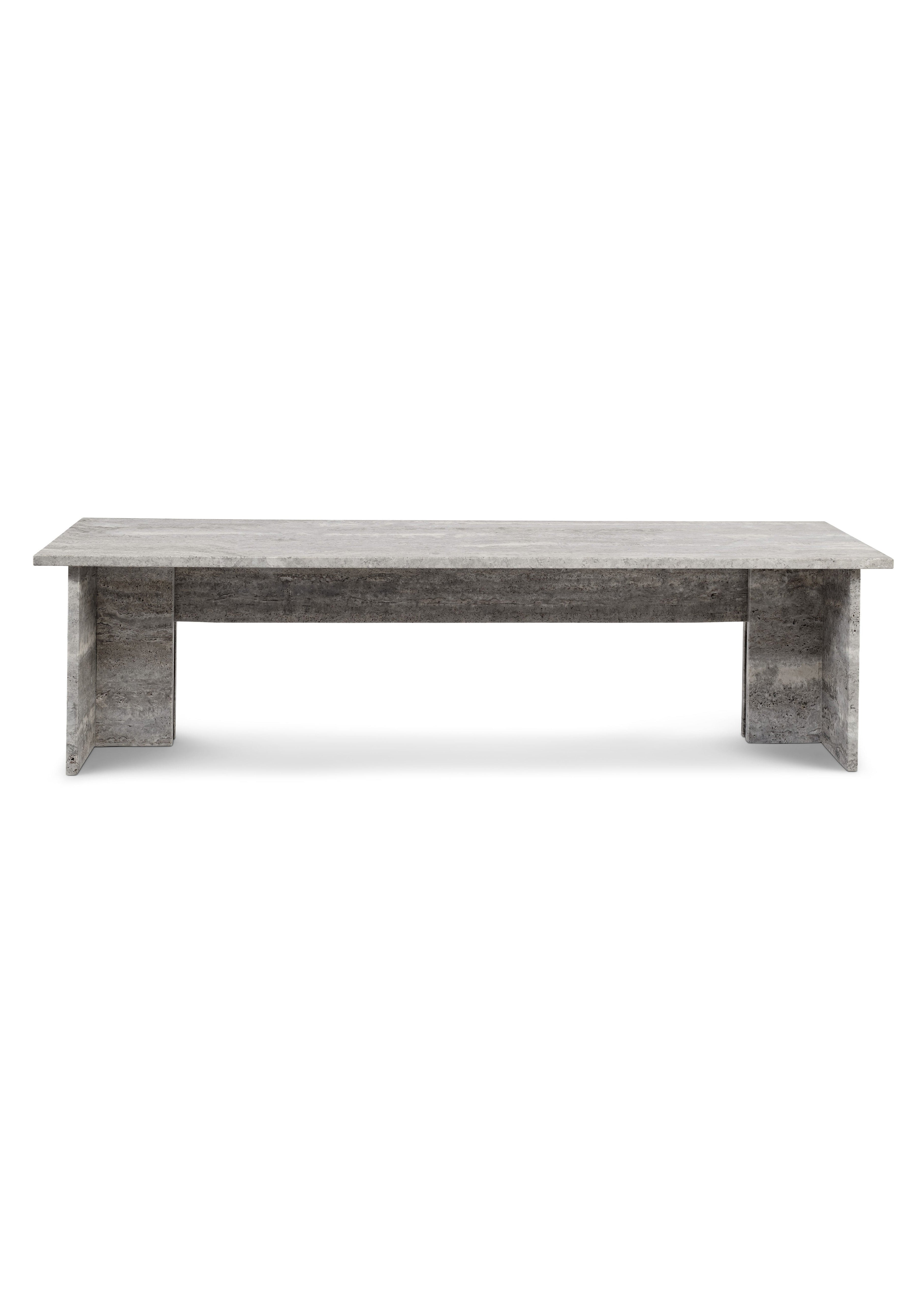 Fjer | Travertine Silver | Bench