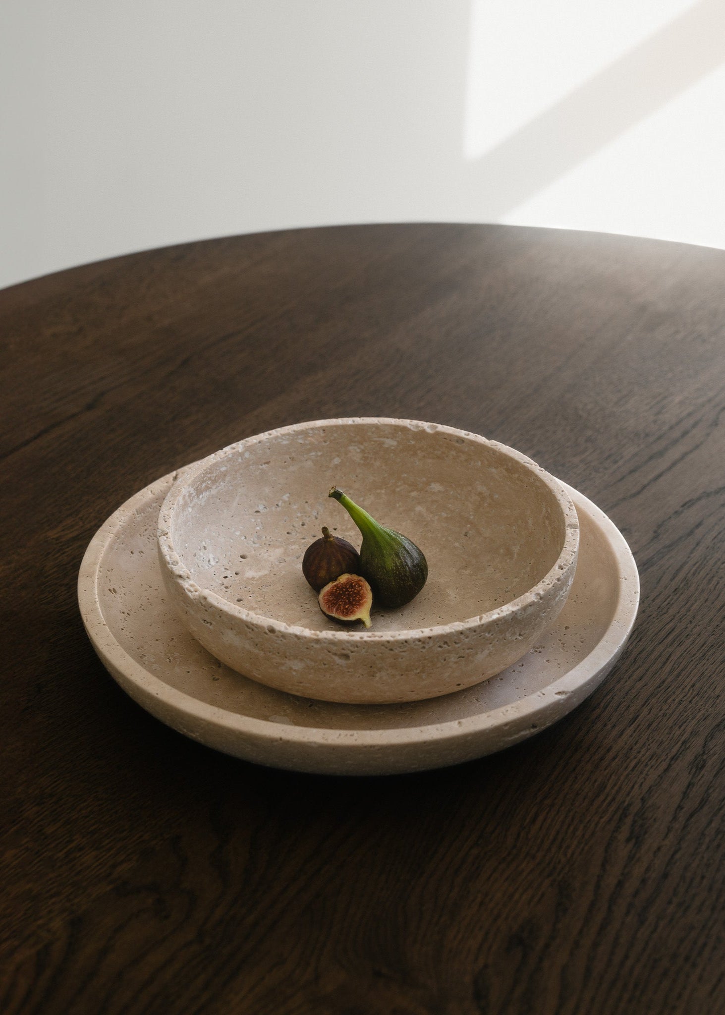 Hyben | Travertin | Skål | Medium - UDGÅR