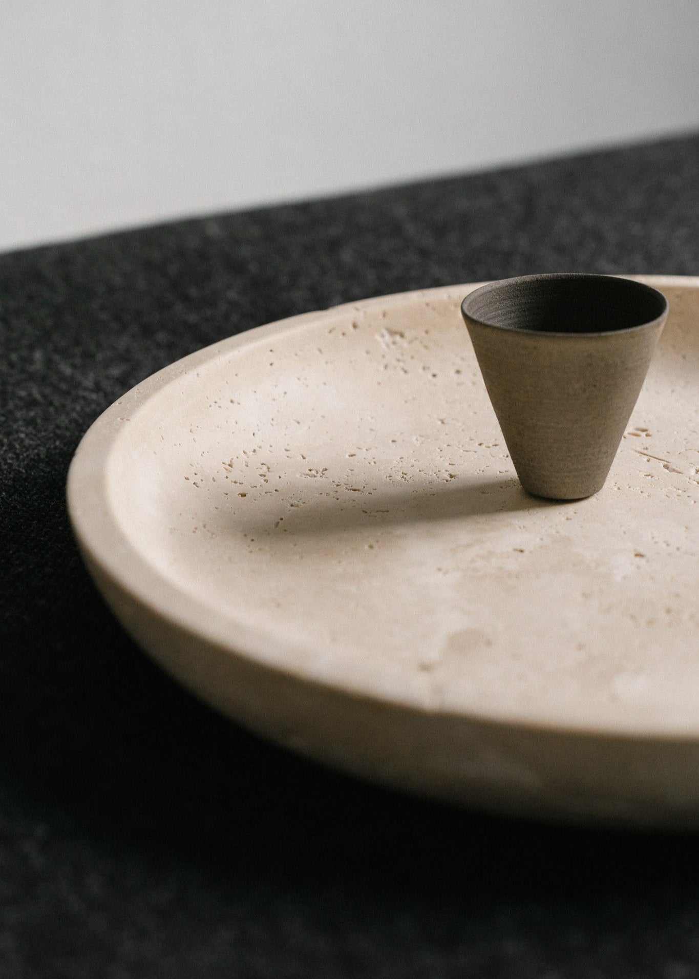 Hyben | Travertin | Skål | Large