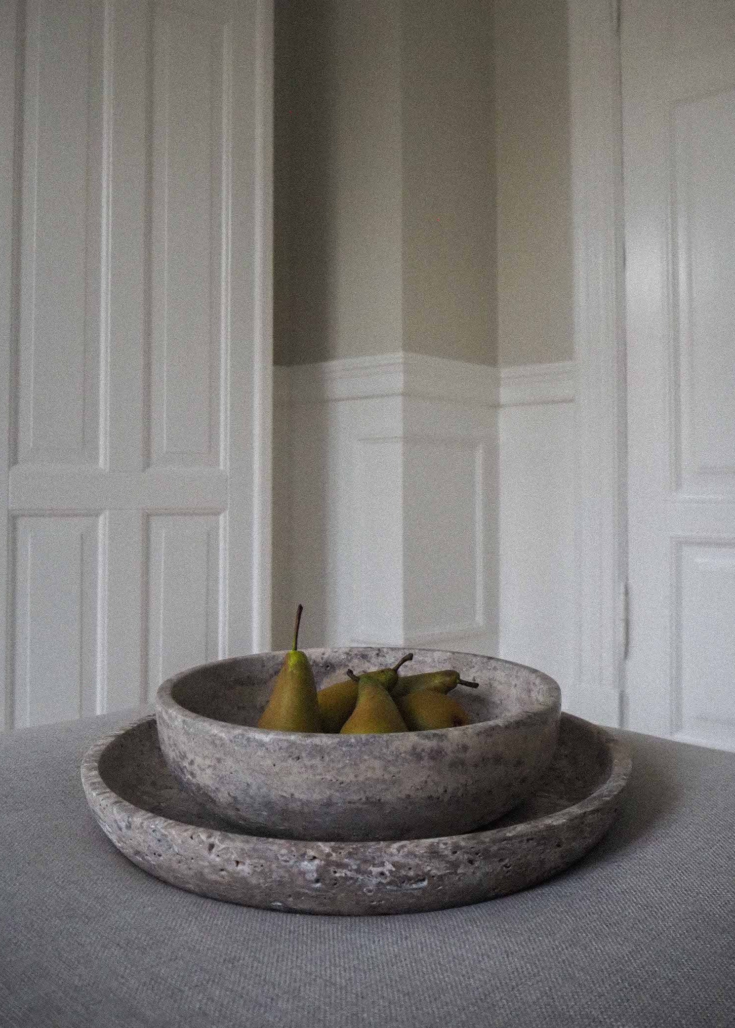 Hyben | Travertin Silver | Skål | Medium - UDGÅR