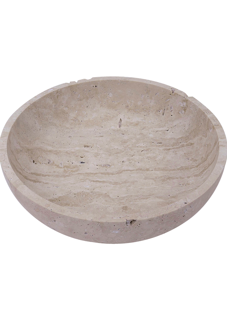 Hyben | Travertin | Skål | Medium - UDGÅR