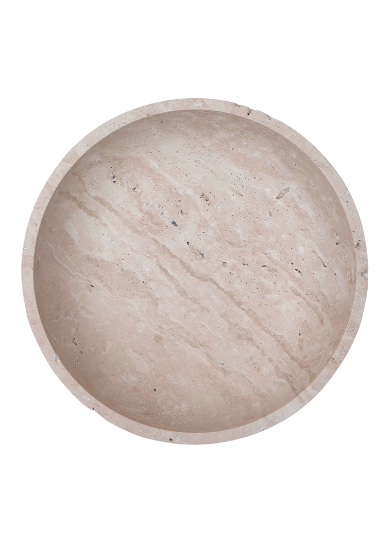 Hyben | Travertin | Skål | Medium - UDGÅR