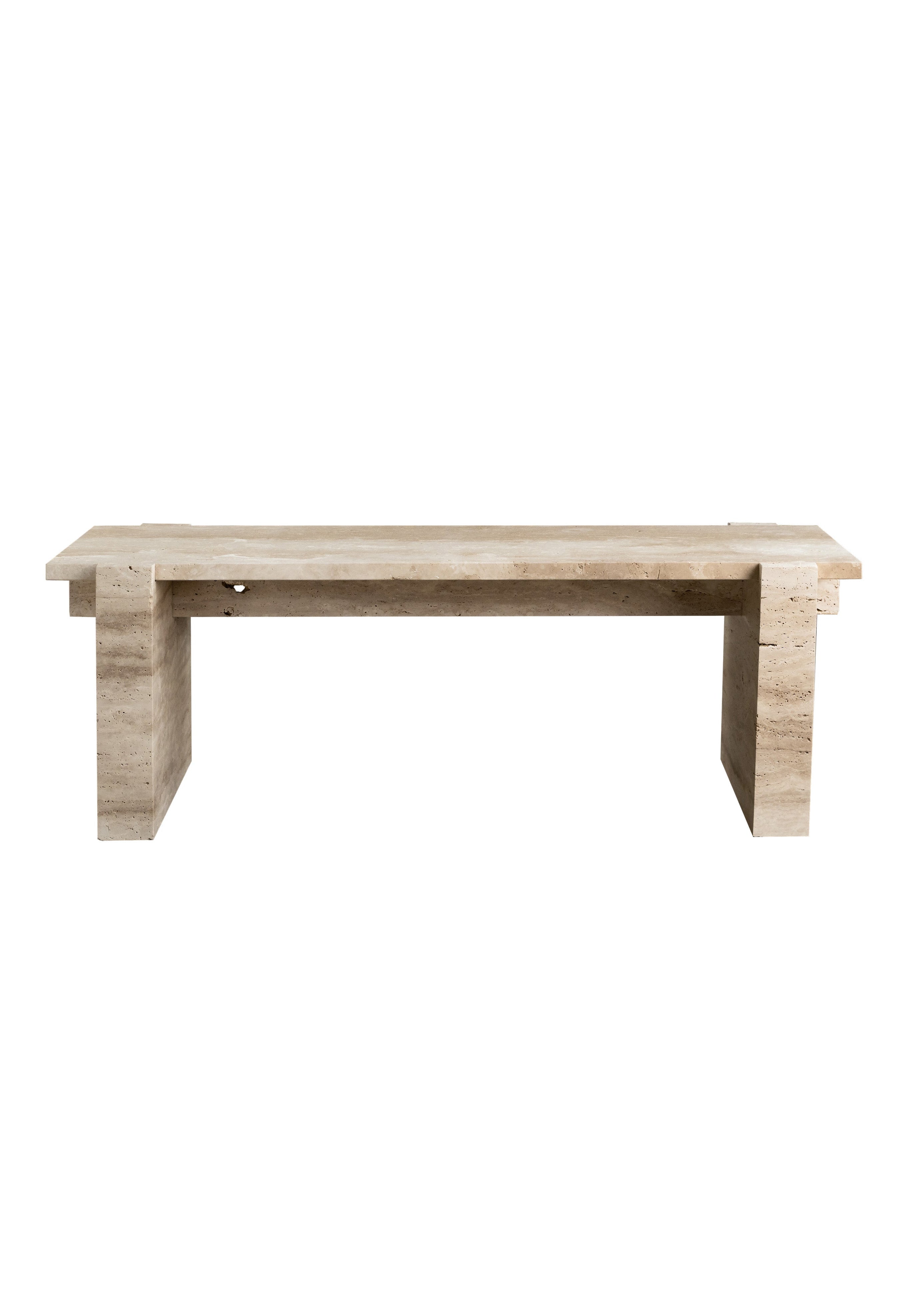 Linje | Travertin | Bænk