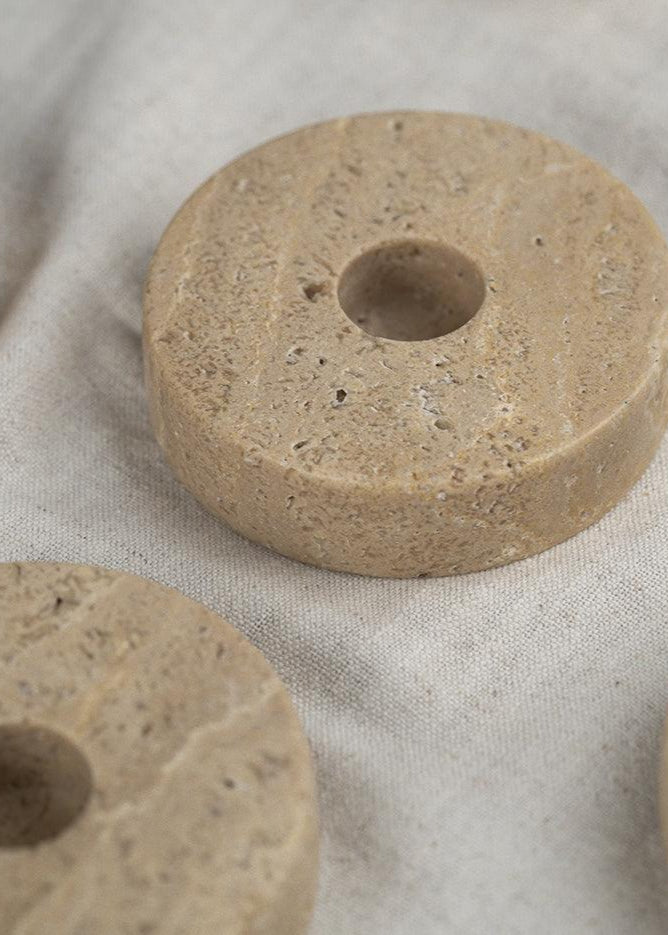 Glød - Marmor Lysestage - Wabi Sabi Nordic