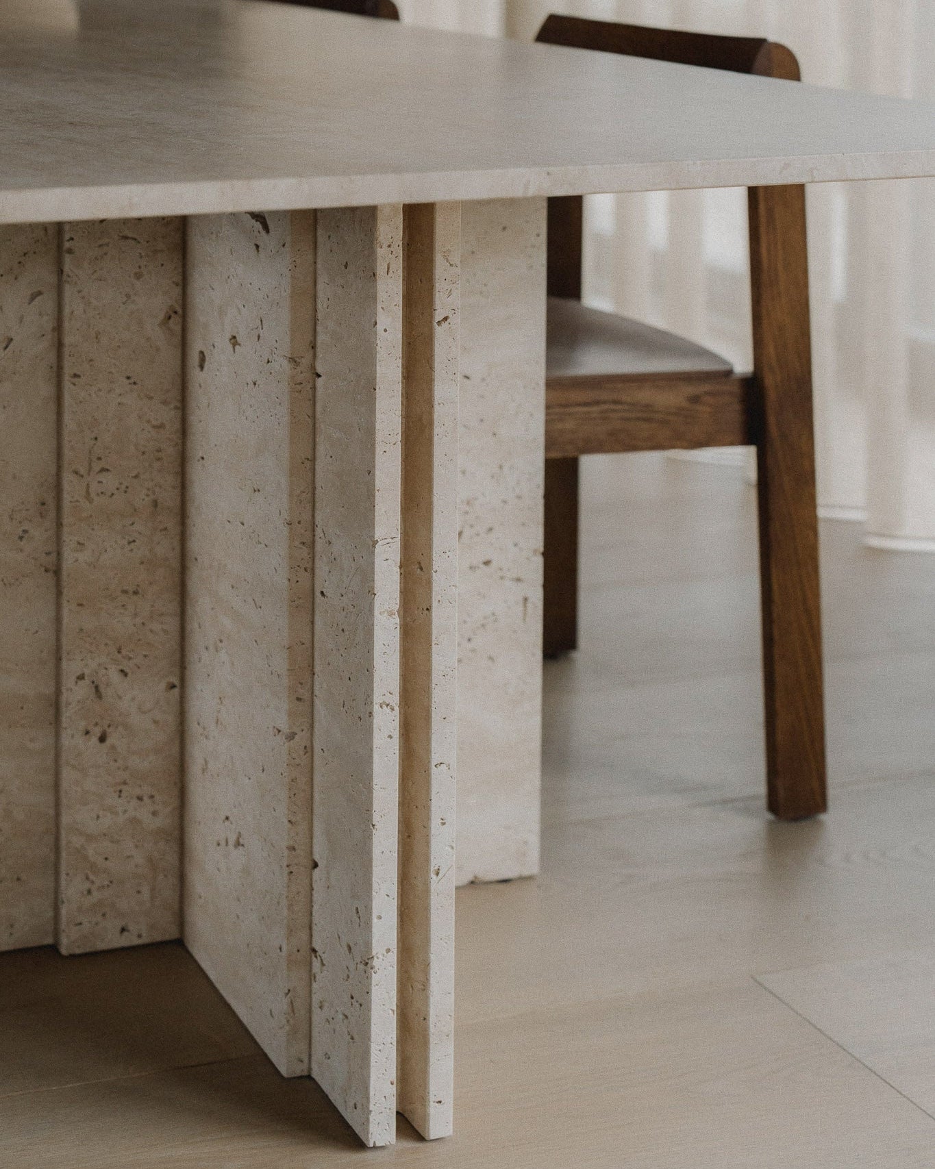 Fjer | Travertine | Dining table