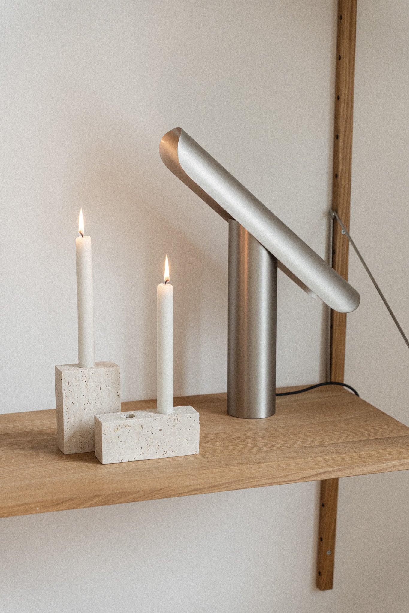 Epode | Travertine | Candle holder one candle