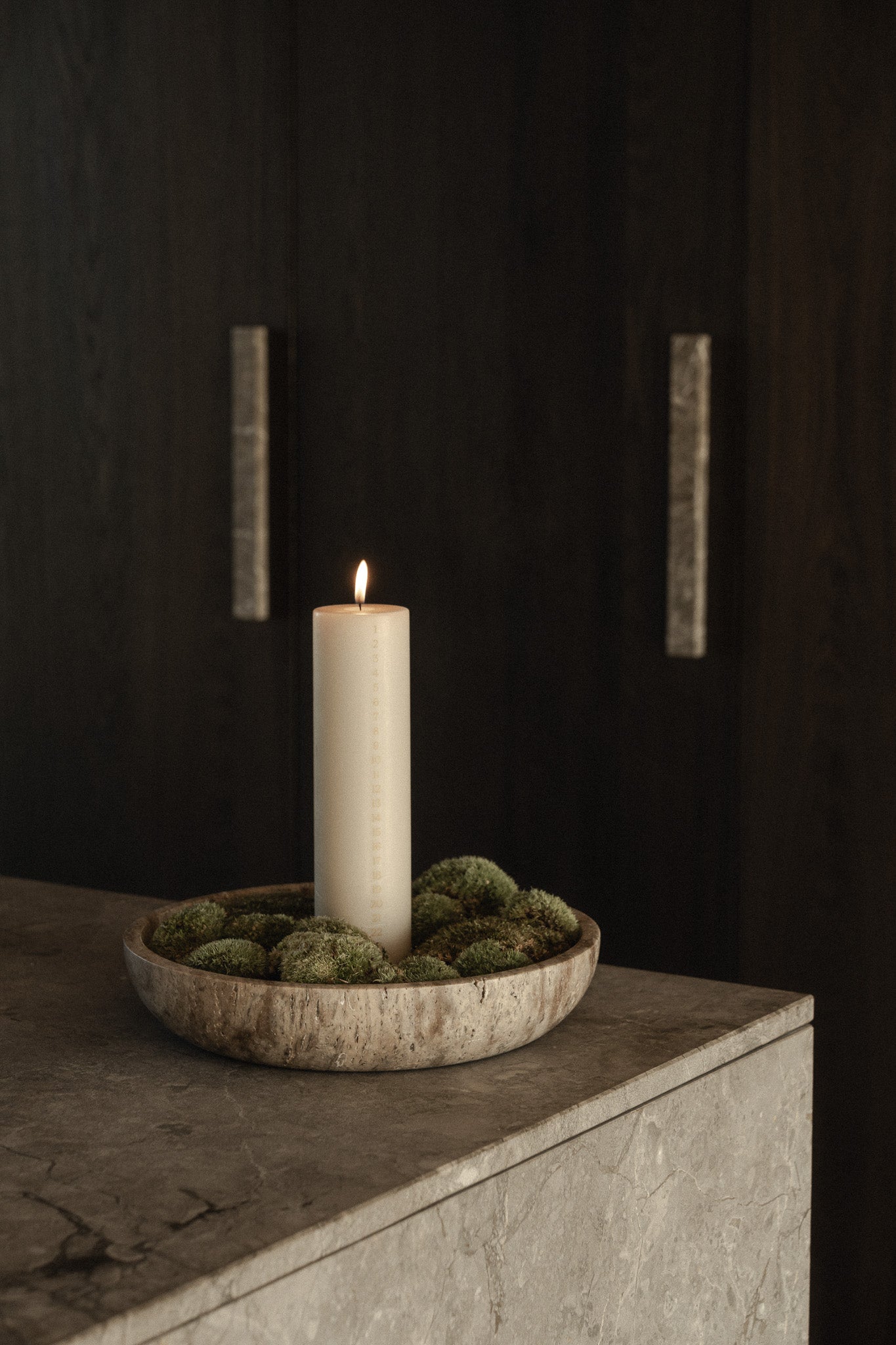 Hyben | Travertin Silver | Skål | Small - Udstillingsmodel