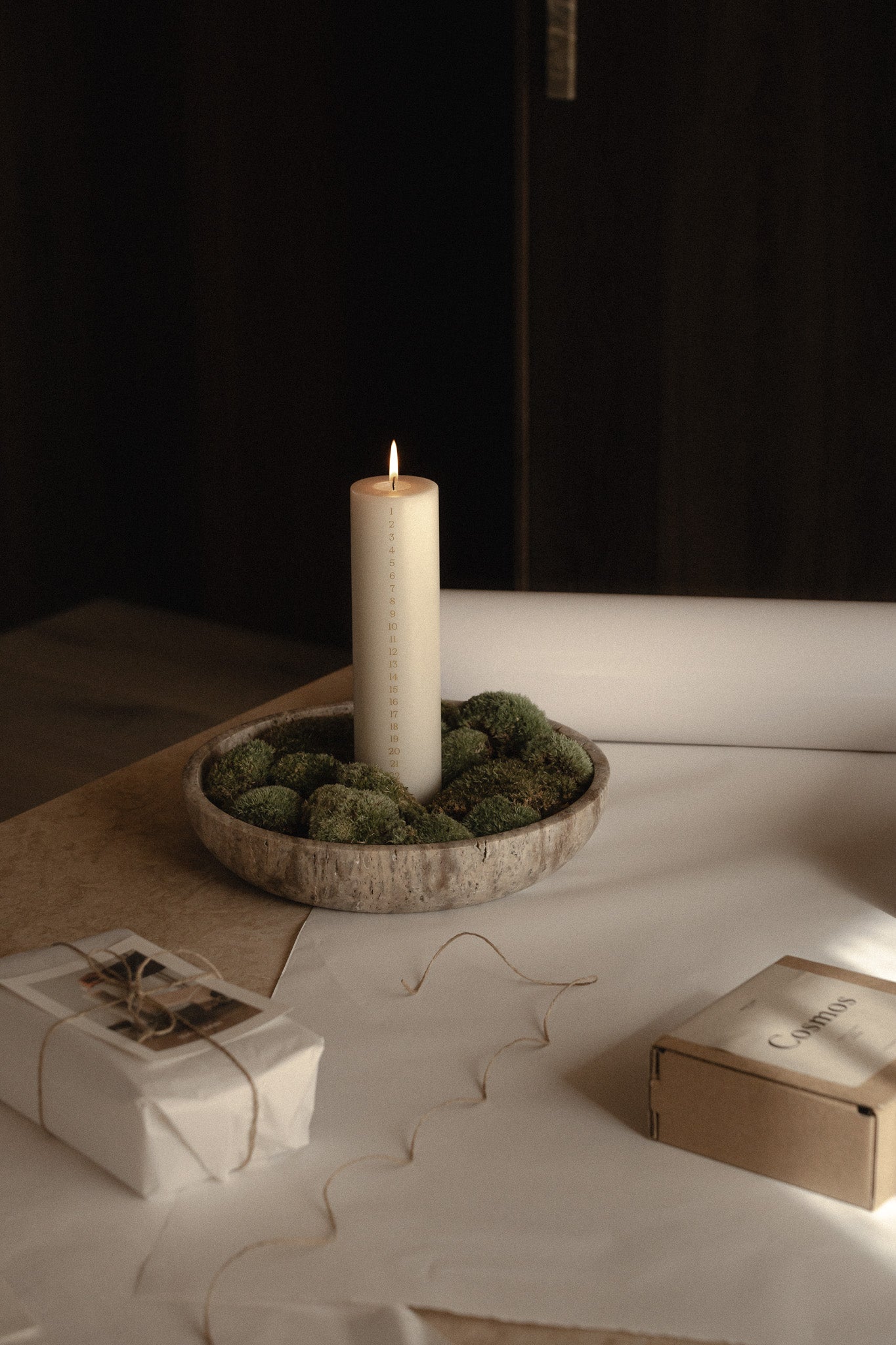 Hyben | Travertin Silver | Skål | Small - Udstillingsmodel