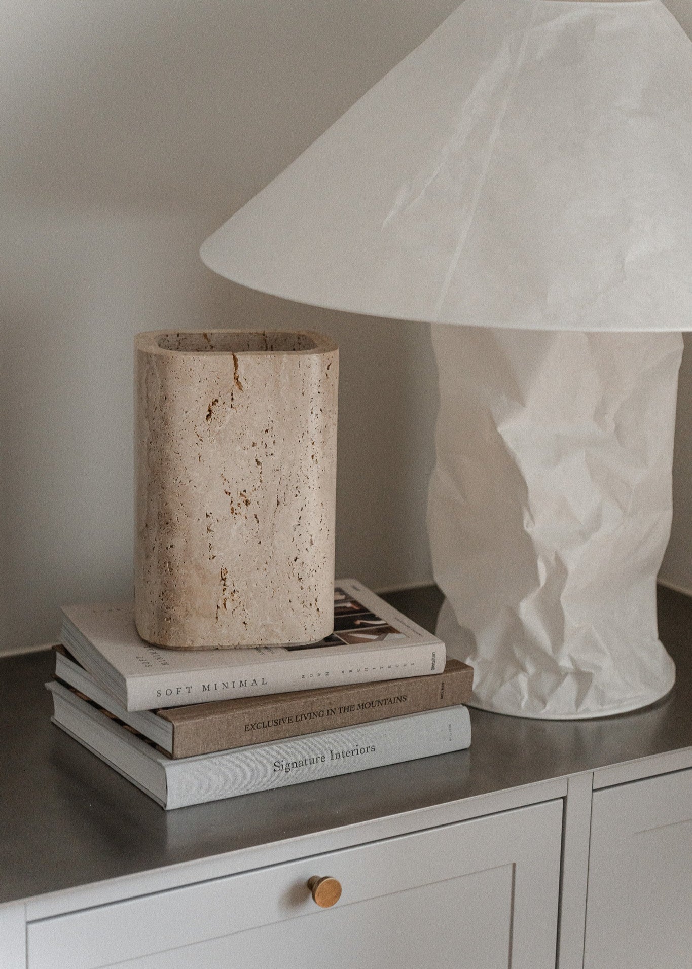 Siv | Travertine | Vase | Small