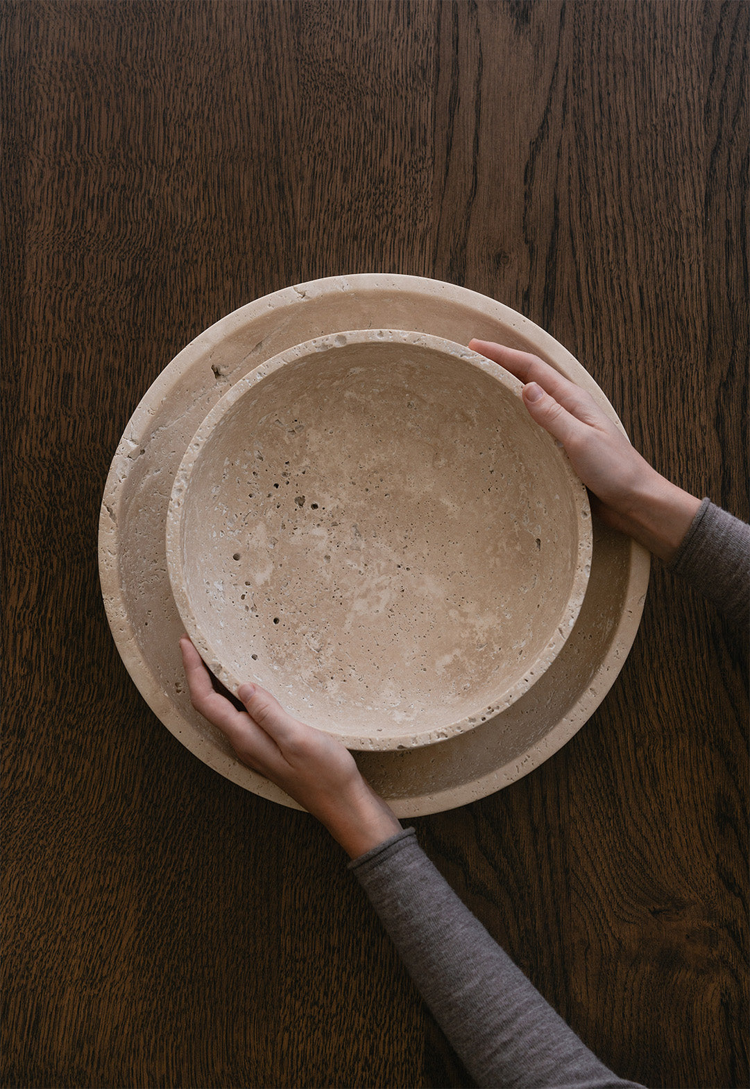 Hyben | Travertine | Bowl | Medium