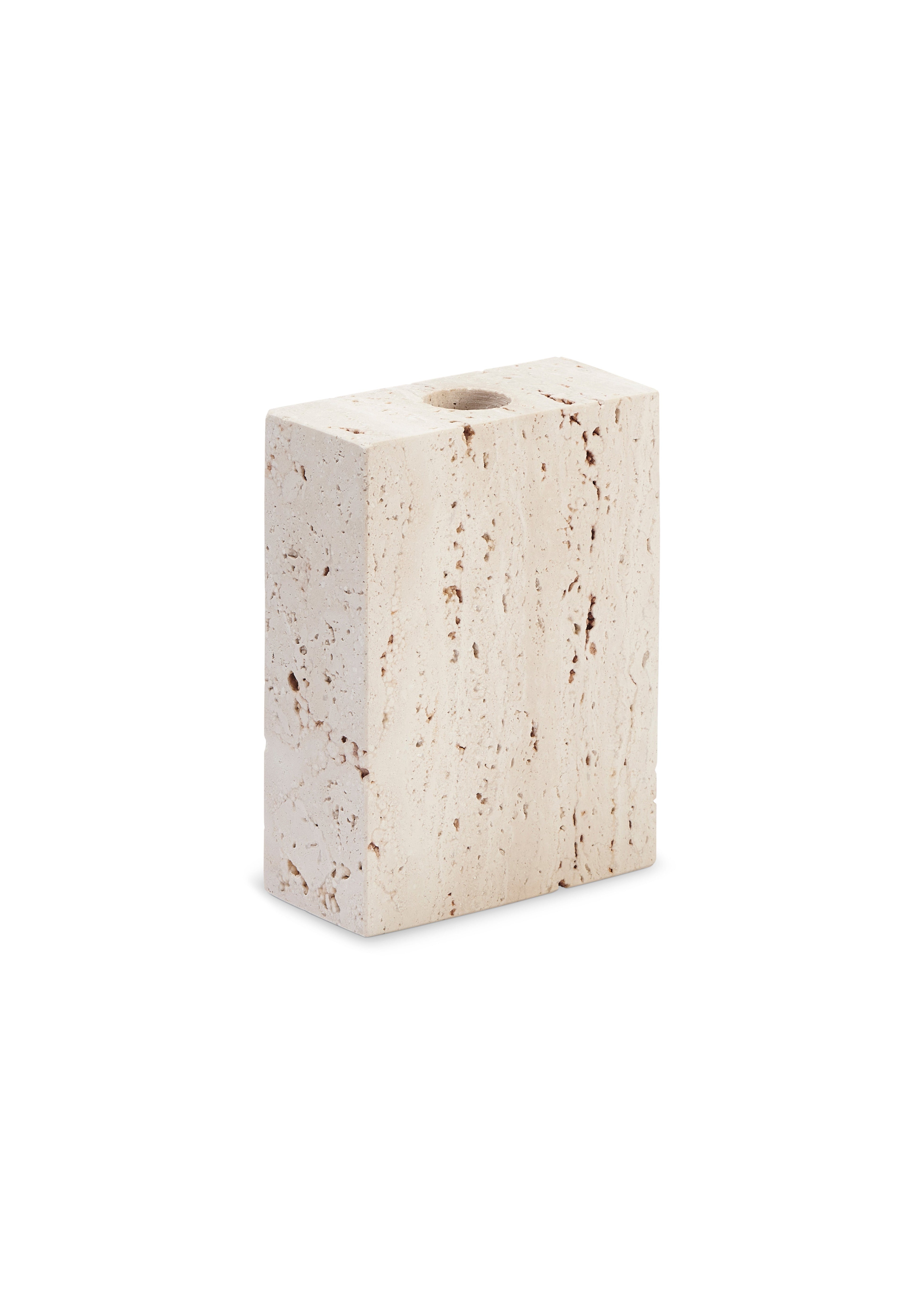 Epode | Travertine | Candle holder one candle