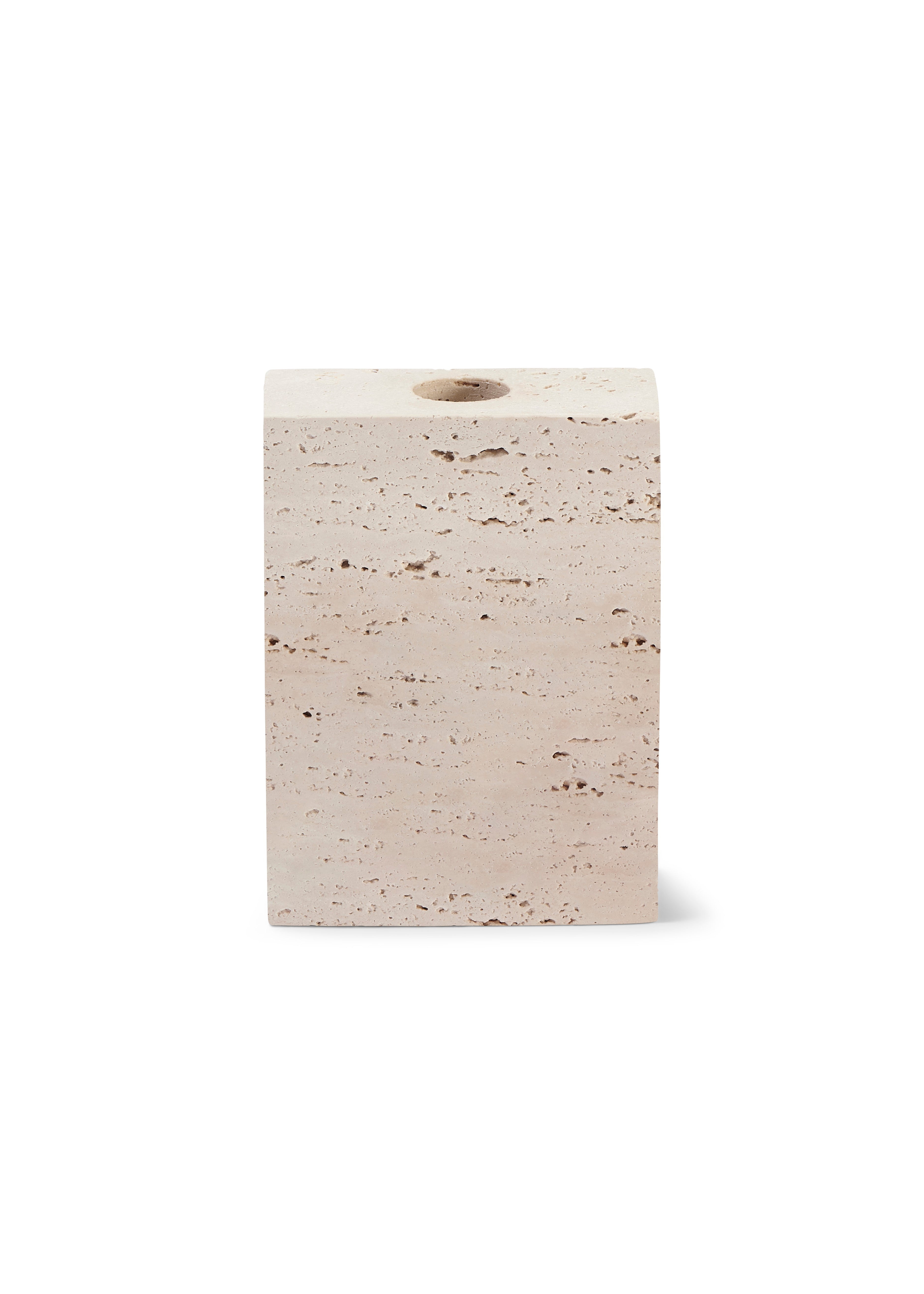 Epode | Travertine | Candle holder one candle