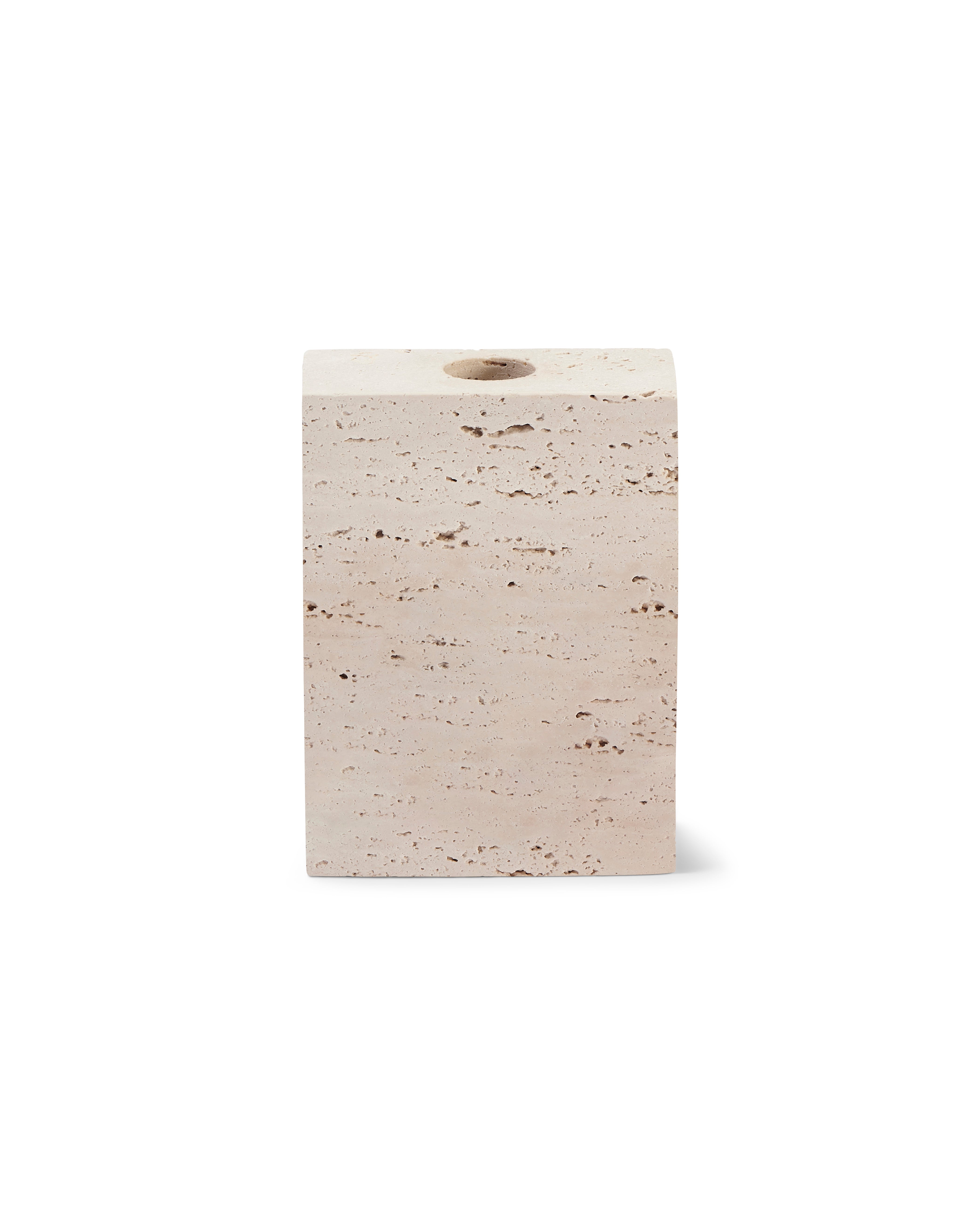 Epode | Travertine | Candle holder one candle