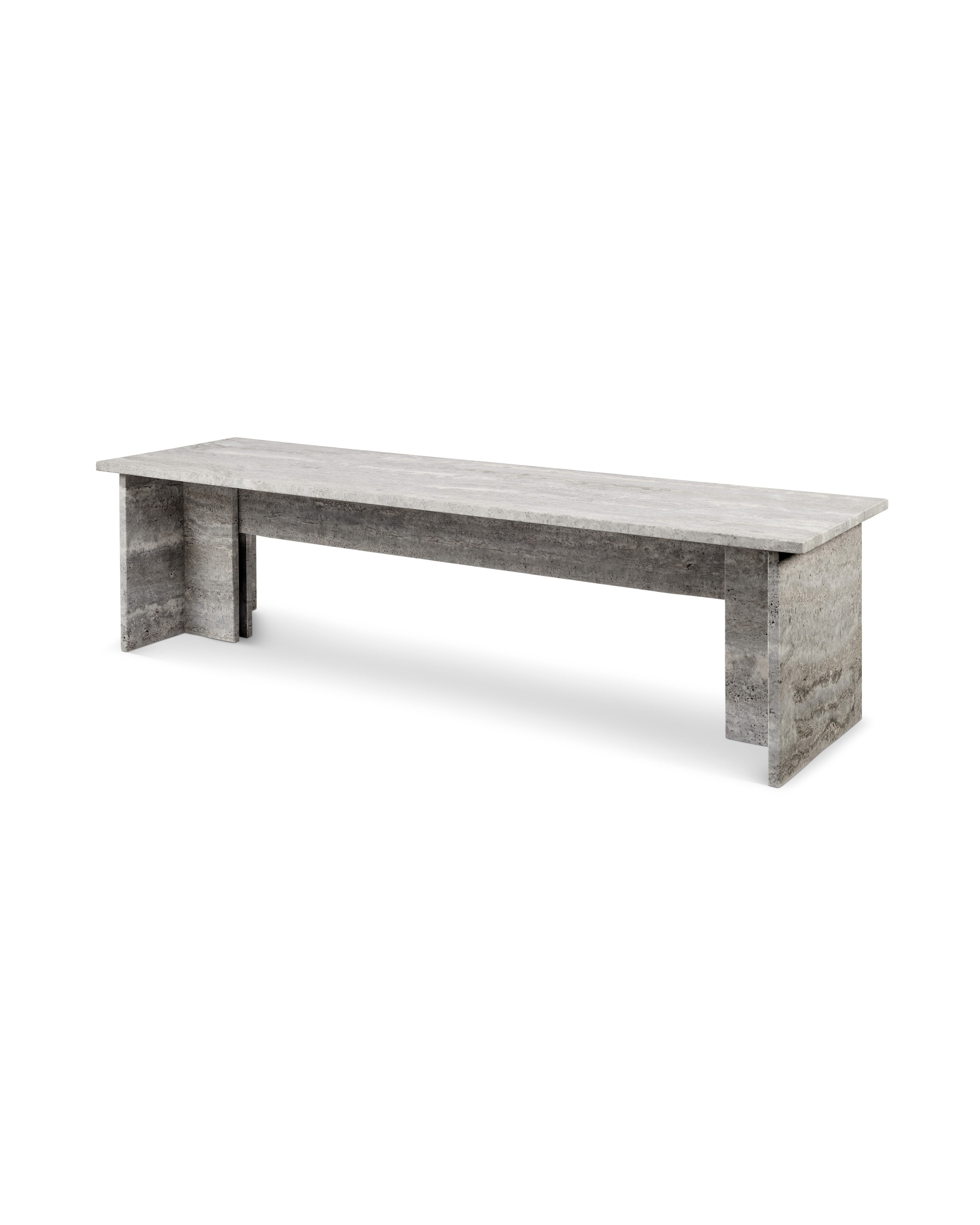 Fjer | Travertine Silver | 160 cm