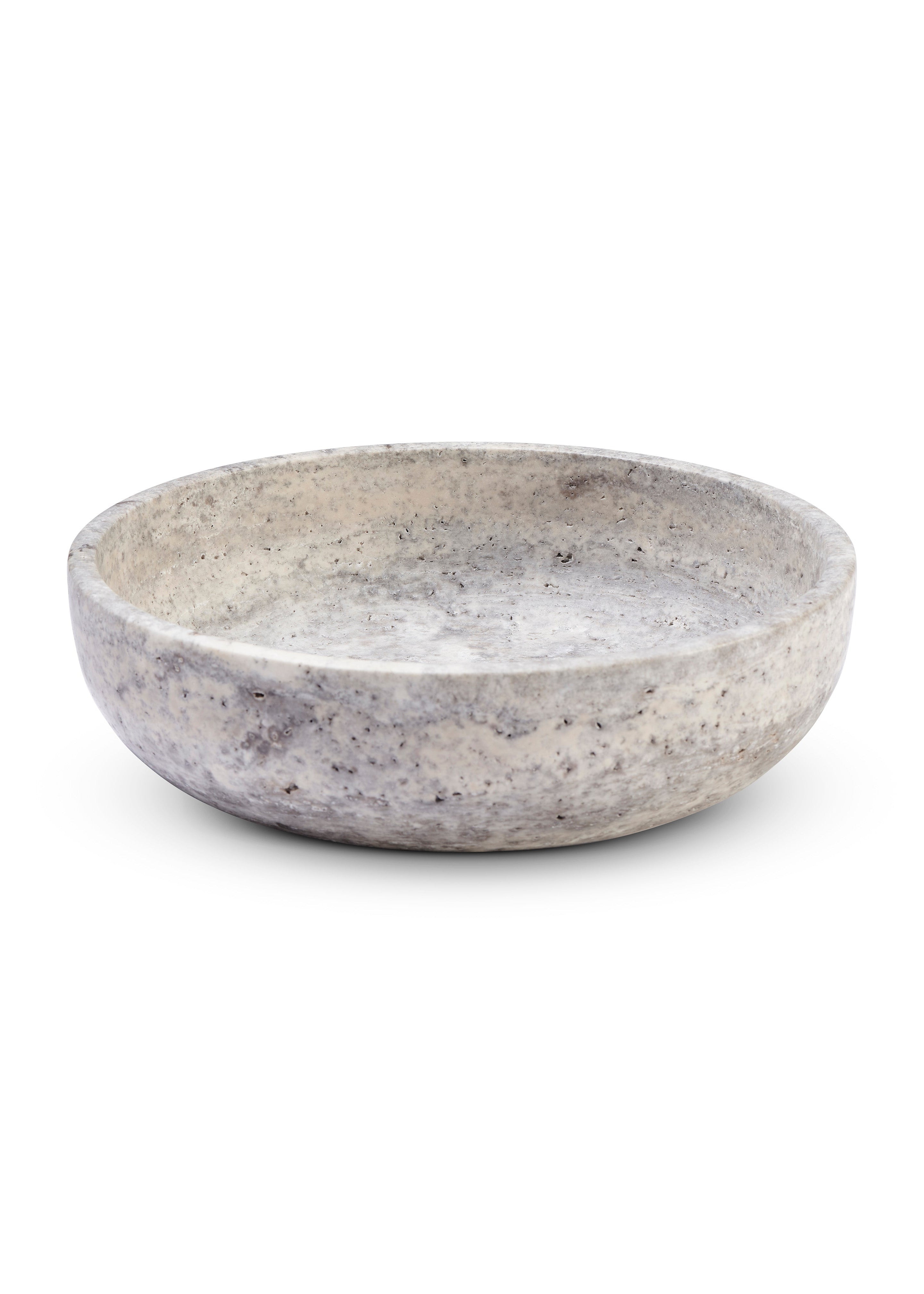 Hyben | Travertine Silver | Bowl| Medium