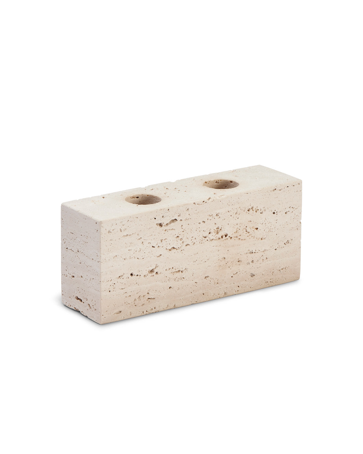 Epode | Travertine | Candleholder two candles