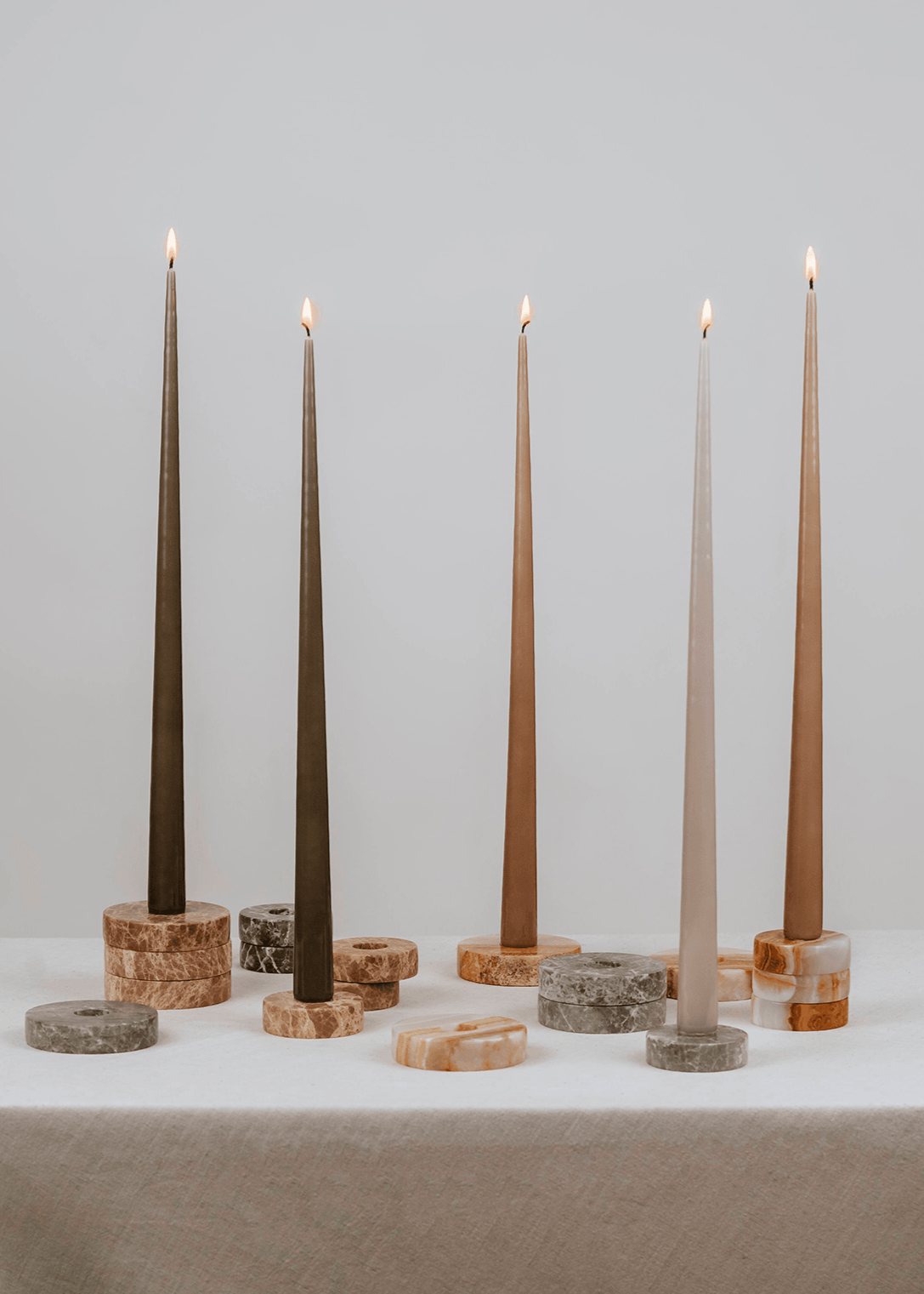 Glød - Marmor Lysestage - Wabi Sabi Nordic